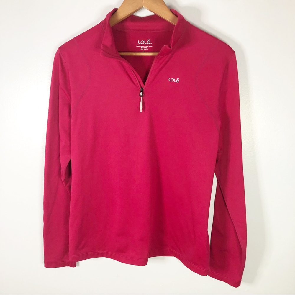 Lolë Pink Quarter-zip Pullover